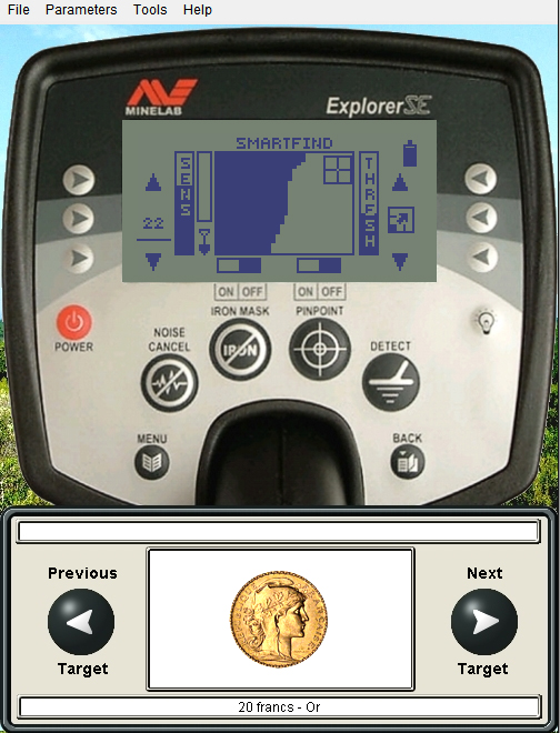 эмулятор Minelab Explorer CE